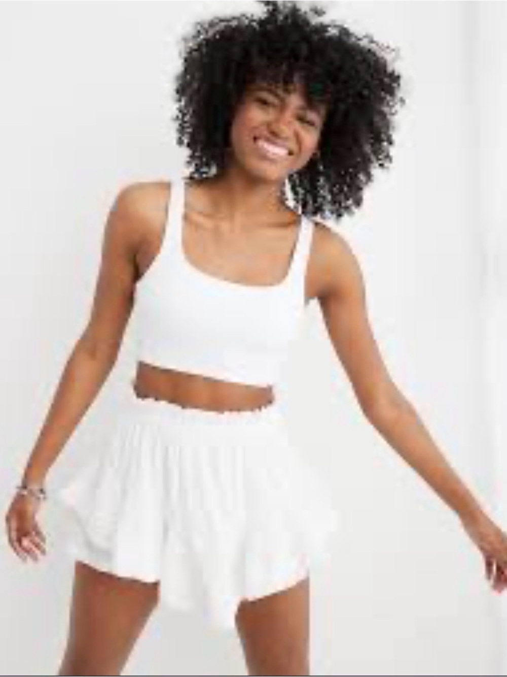 Areie Rock & Ruffle Skort - Ivory